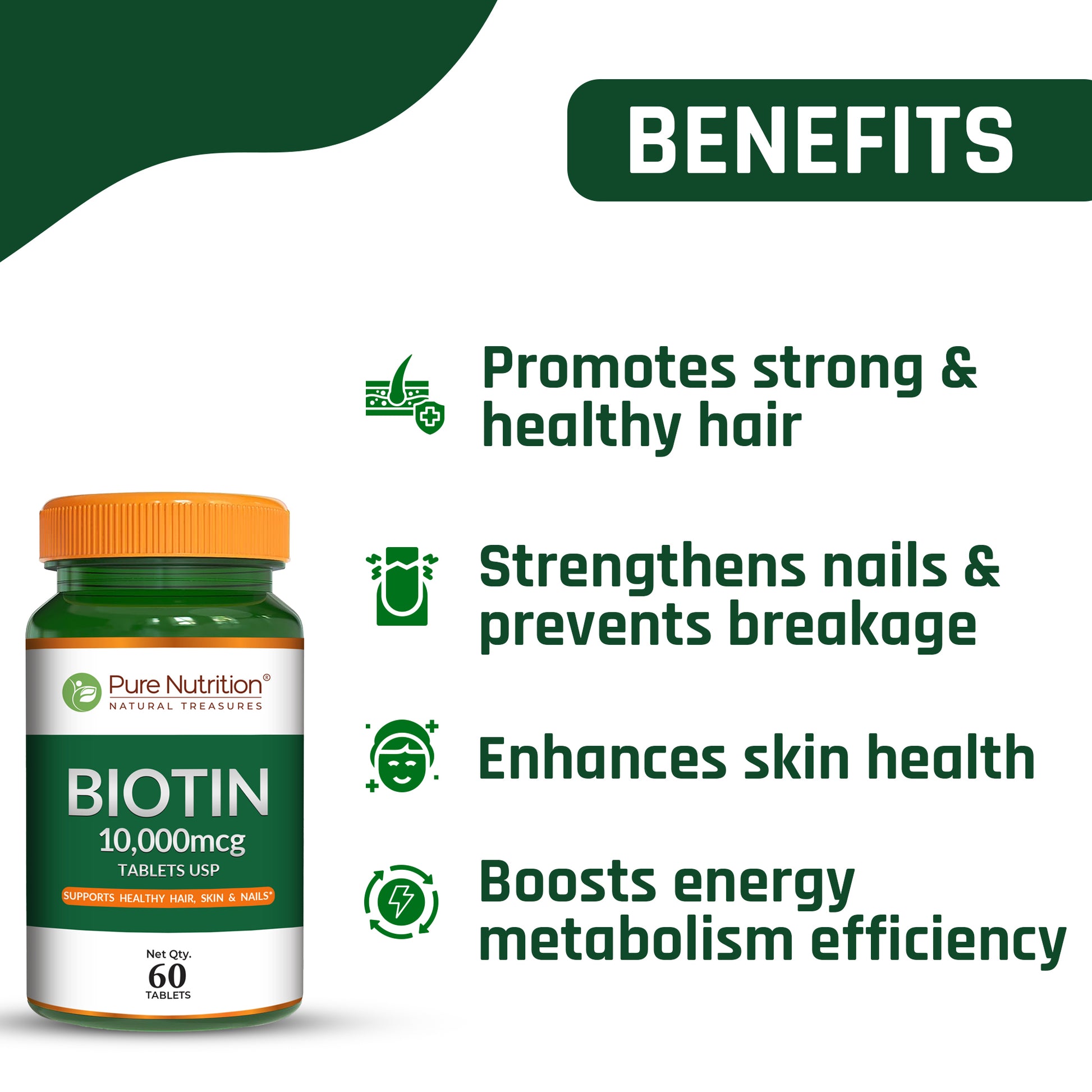 Pure Nutrition Biotin 10,000 mcg