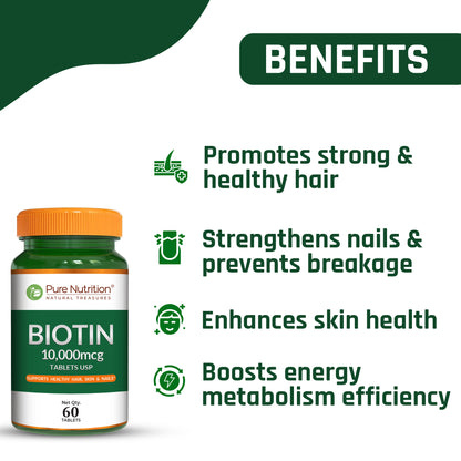 Pure Nutrition Biotin 10,000 mcg