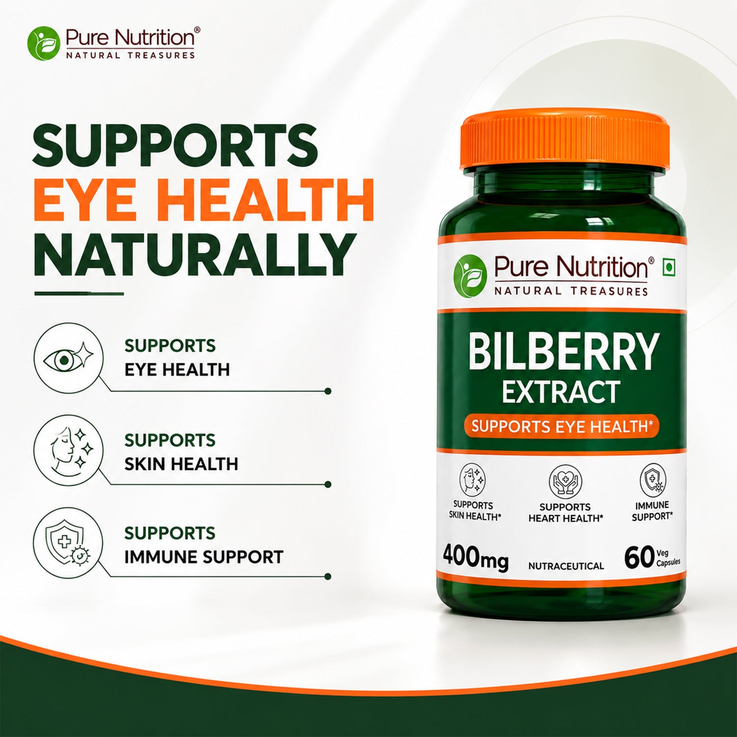 Bilberry Extract 400 mg | Antioxidant & Daily Wellness Support | 60 Capsules