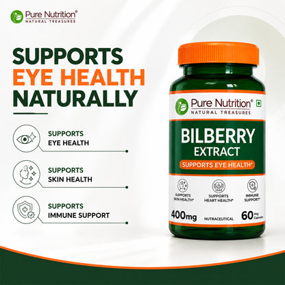 Bilberry Extract 400 mg | Antioxidant & Daily Wellness Support | 60 Capsules
