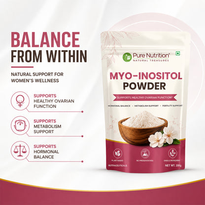 Myo-Inositol Powder 200g | 2000mg Per Serving | Single Ingredient