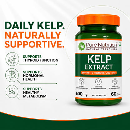 Kelp Extract 600mg | 60 Veg Capsules | Laminaria spp. Whole Plant Extract