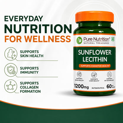 Sunflower Lecithin 1200mg | 60 Veg Capsules