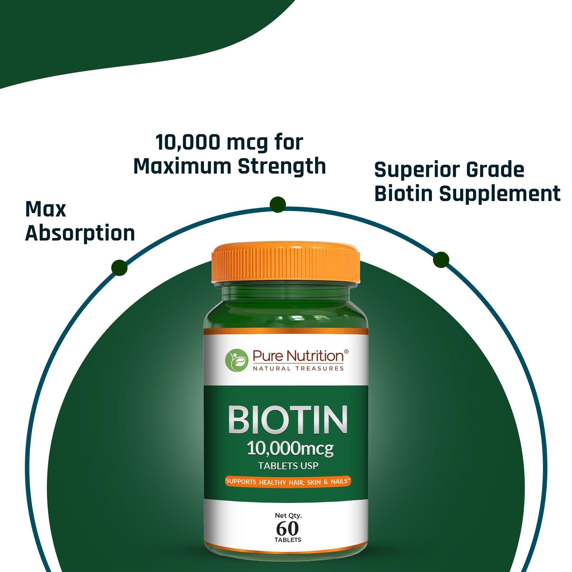 Pure Nutrition Biotin 10,000 mcg