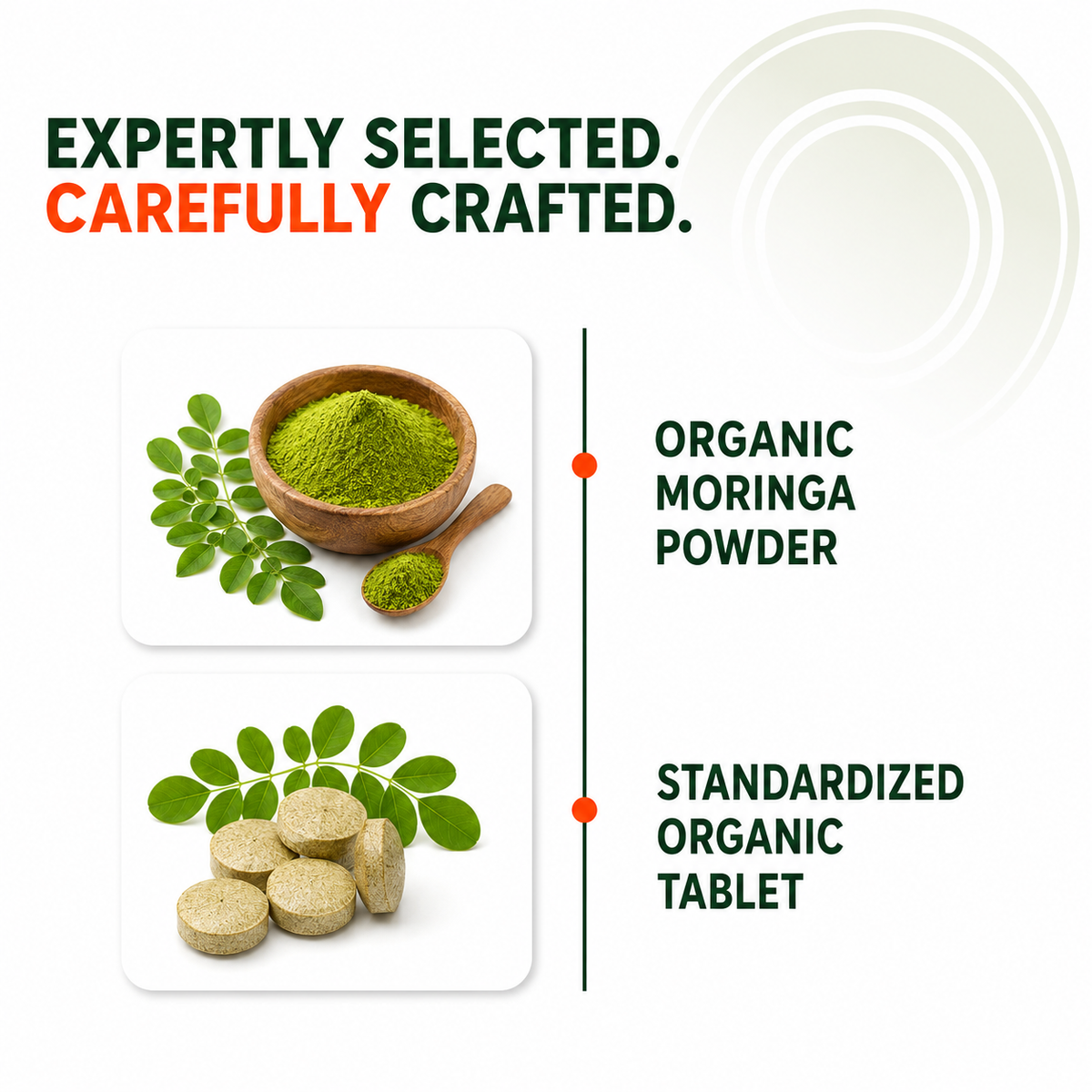 Organic Moringa Tablets 1200mg | Supports Immunity, Digestion & Energy | 120 Tablets