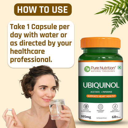 Ubiquinol 105mg with Piperine Veg Capsules
