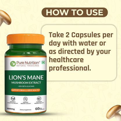 Lion’s Mane Mushroom Extract Veg Capsules