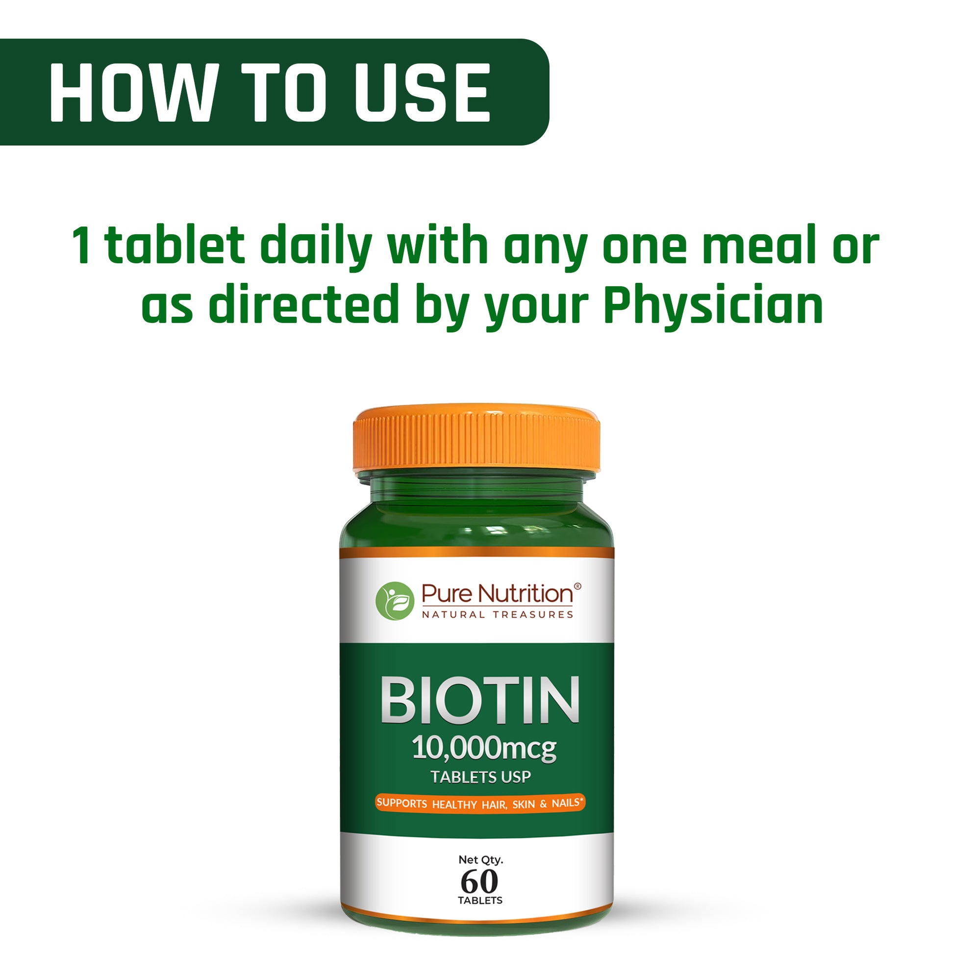 Pure Nutrition Biotin 10,000 mcg