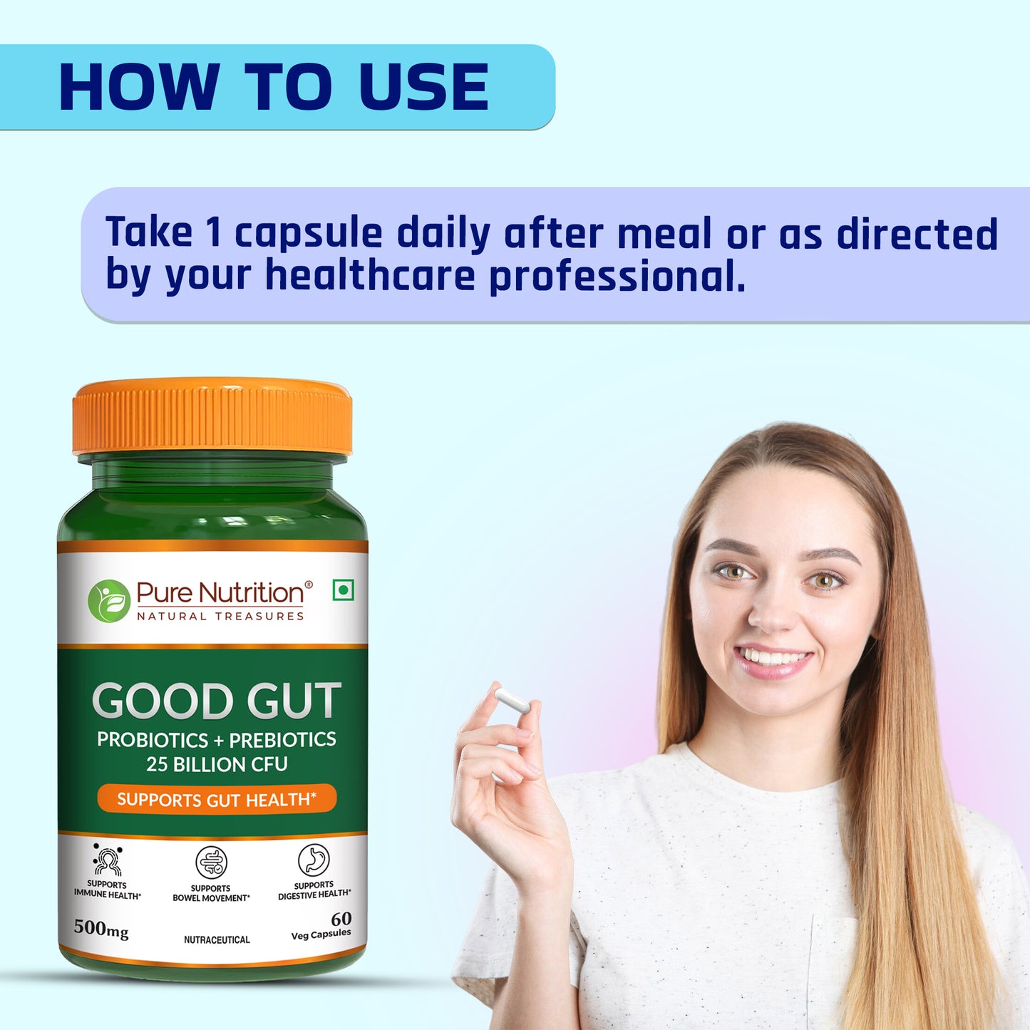 Pure Nutrition Good Gut – 60 Veg Capsules