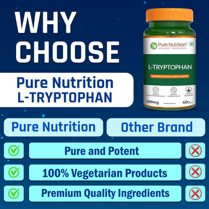 L-Tryptophan 500 mg Veg Capsules