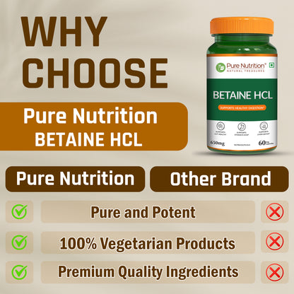 Pure Nutrition Betaine HCl 650 mg