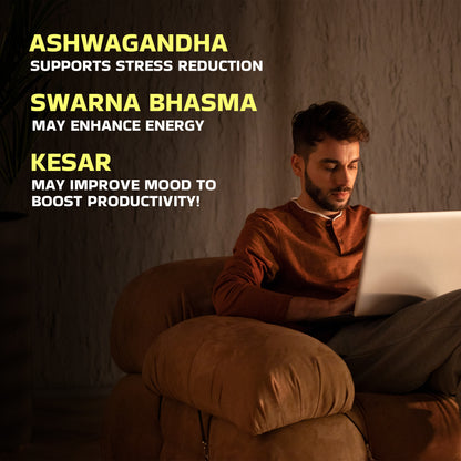 Shilajit Gold with Gokhru, Ashwagandha, Safed Musali, and Shatavari -Capsules | Supports Vitality and Wellness