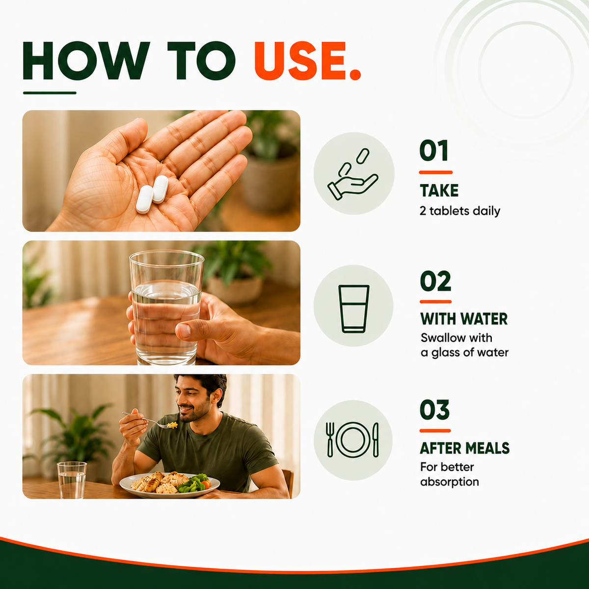 Organic Moringa Tablets 1200mg | Supports Immunity, Digestion & Energy | 120 Tablets
