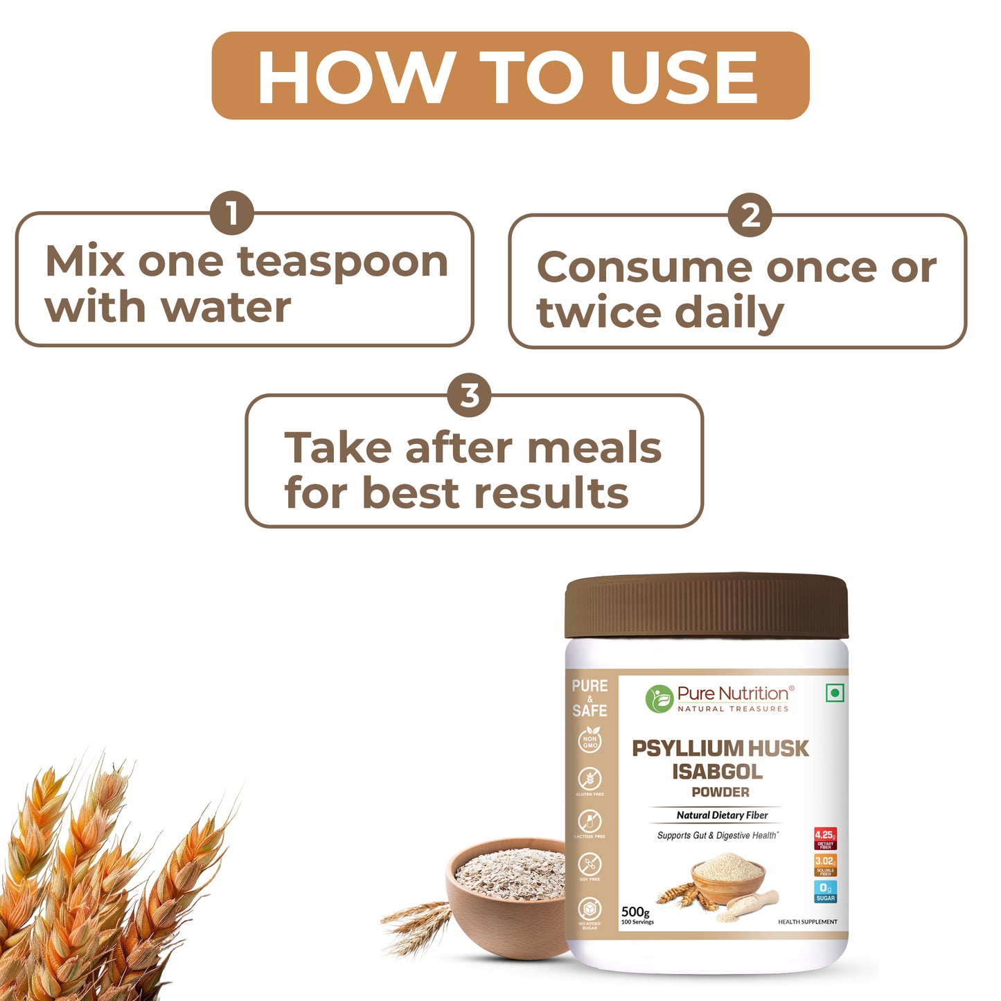 Pure Nutrition Psyllium Husk Isabgol Powder 