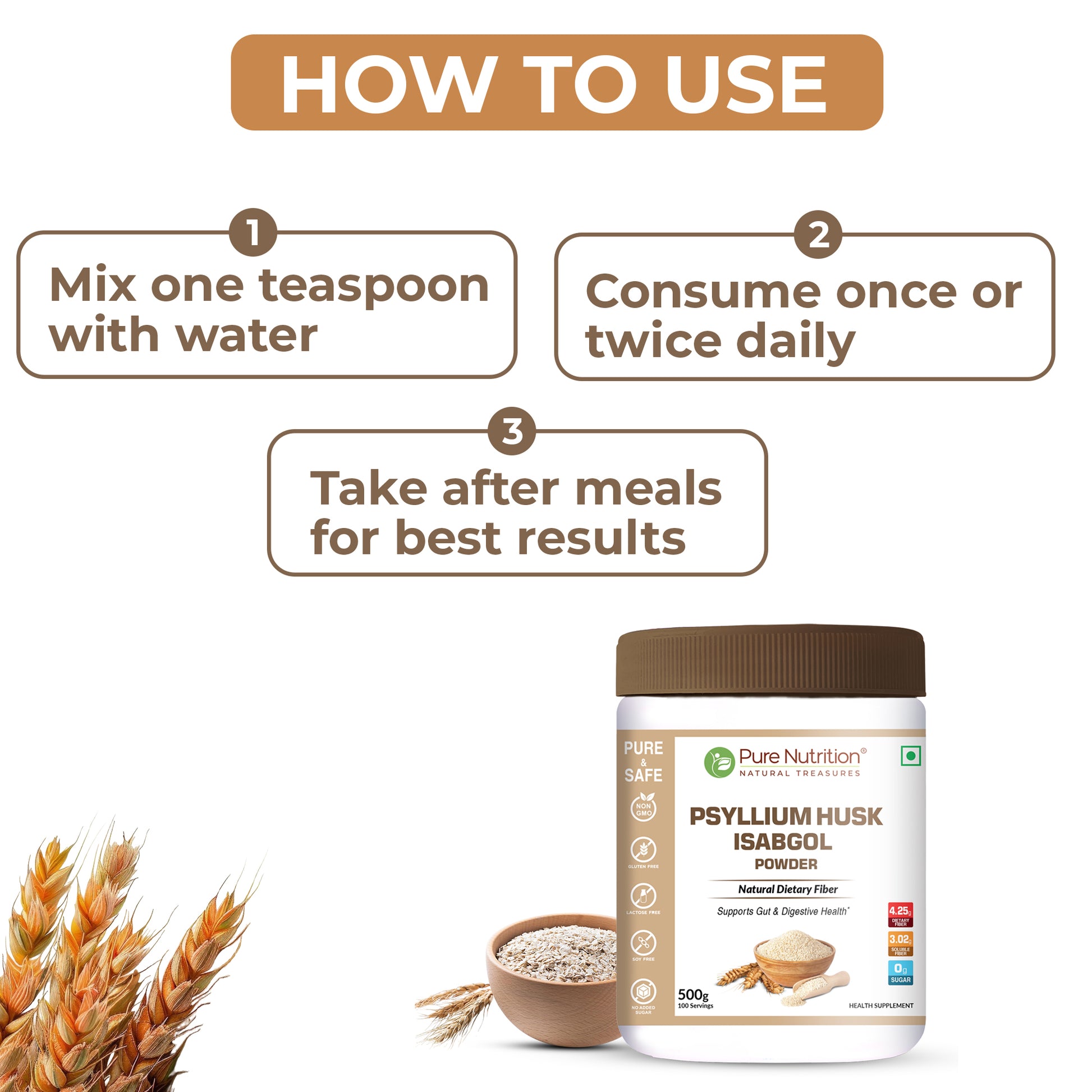 Pure Nutrition Psyllium Husk Isabgol Powder 
