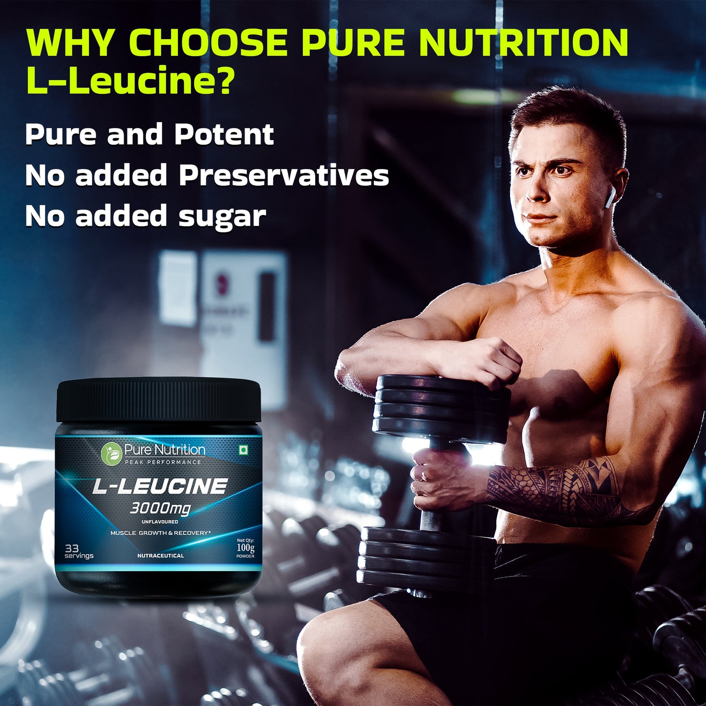 L-Leucine 3000 mg – Unflavoured