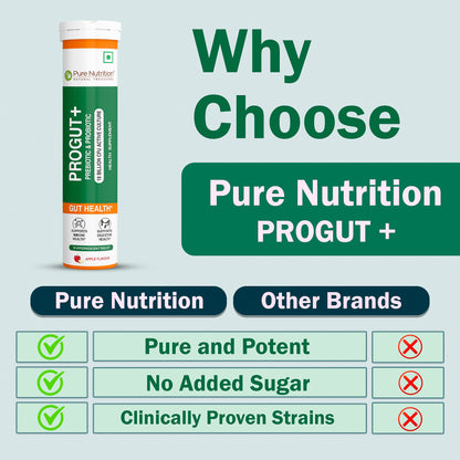 Pure Nutrition Progut Plus – 15 Effervescent Tablets