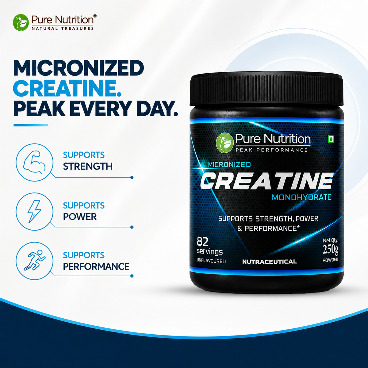 Micronised Creatine Monohydrate Powder – Unflavored | Strength & Performance