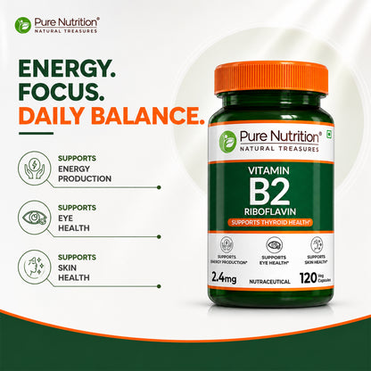 Vitamin B2 Riboflavin 2.4 mg | 120 Vegetarian Capsules