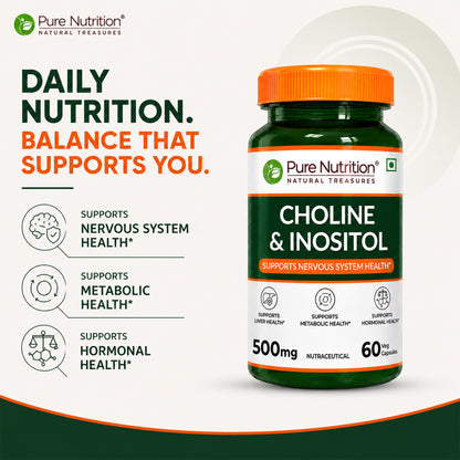 Choline & Inositol 500mg | 60 Veg Capsules
