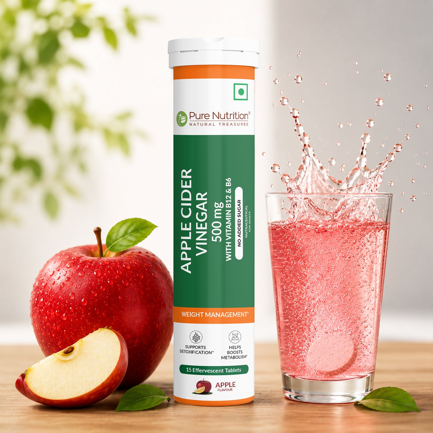 ACV Moringa Effervescent Tablets – Apple Flavour | Detox & Metabolism