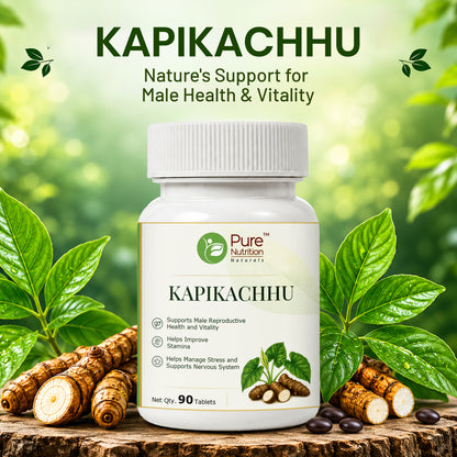 Pure Nutrition Kapikachhu Tablets | Ayurvedic Vitality & Wellness Support | Mucuna Pruriens Extract 