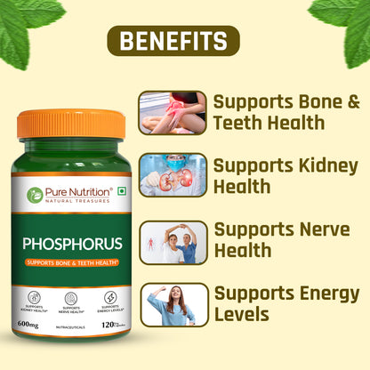 Phosphorus 600 mg Veg Capsules