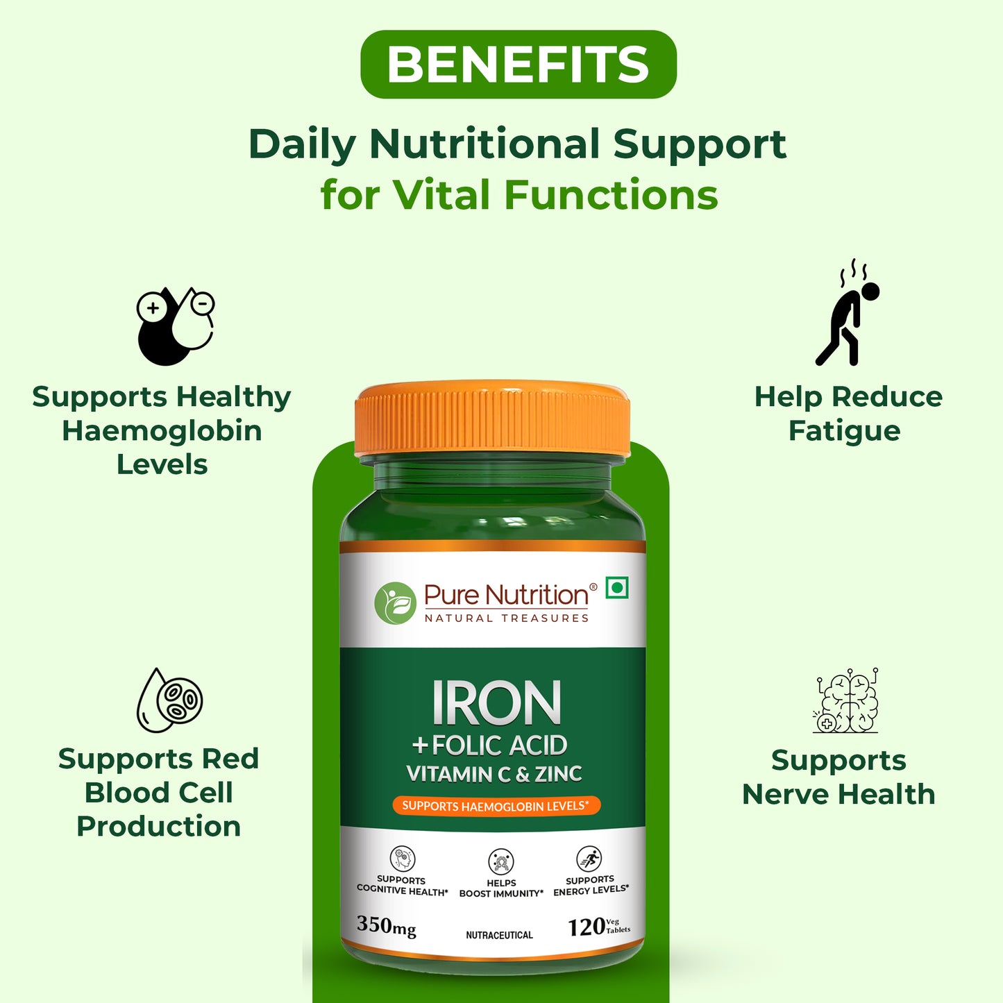 Pure Nutrition Iron + Folic Acid