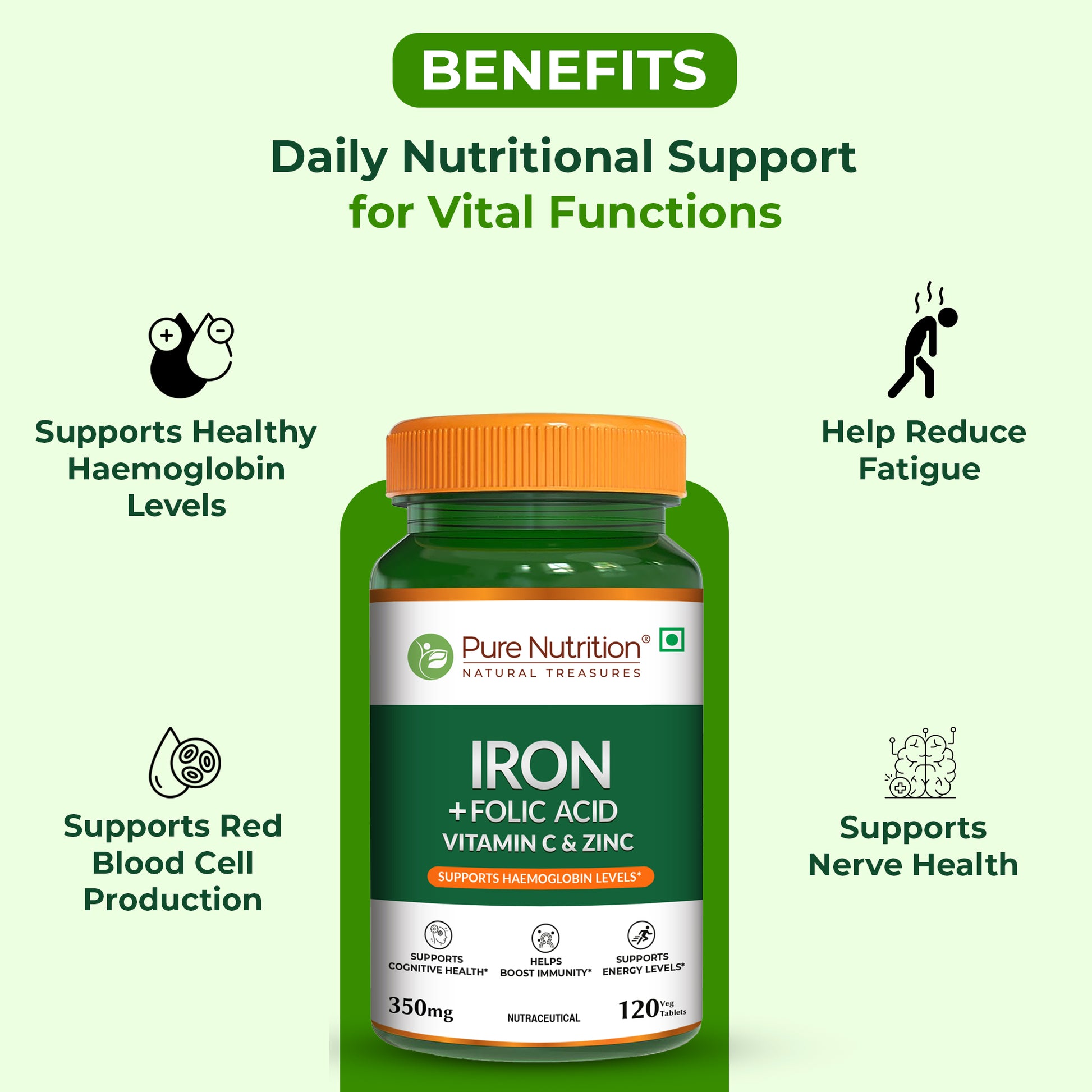 Pure Nutrition Iron + Folic Acid