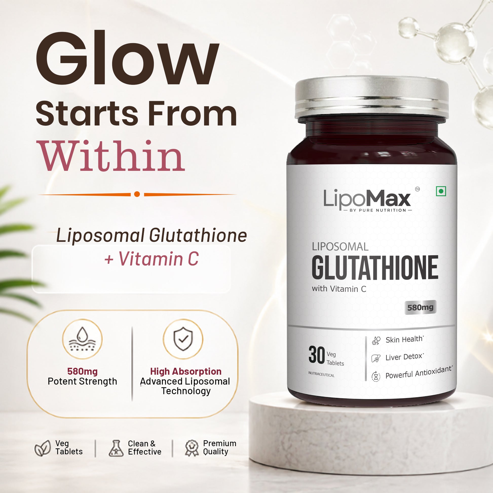 LipoMax Liposomal Glutathione with Vitamin C Pure Nutrition LipoMax Liposomal Glutathione with Vitamin C Pure Nutrition