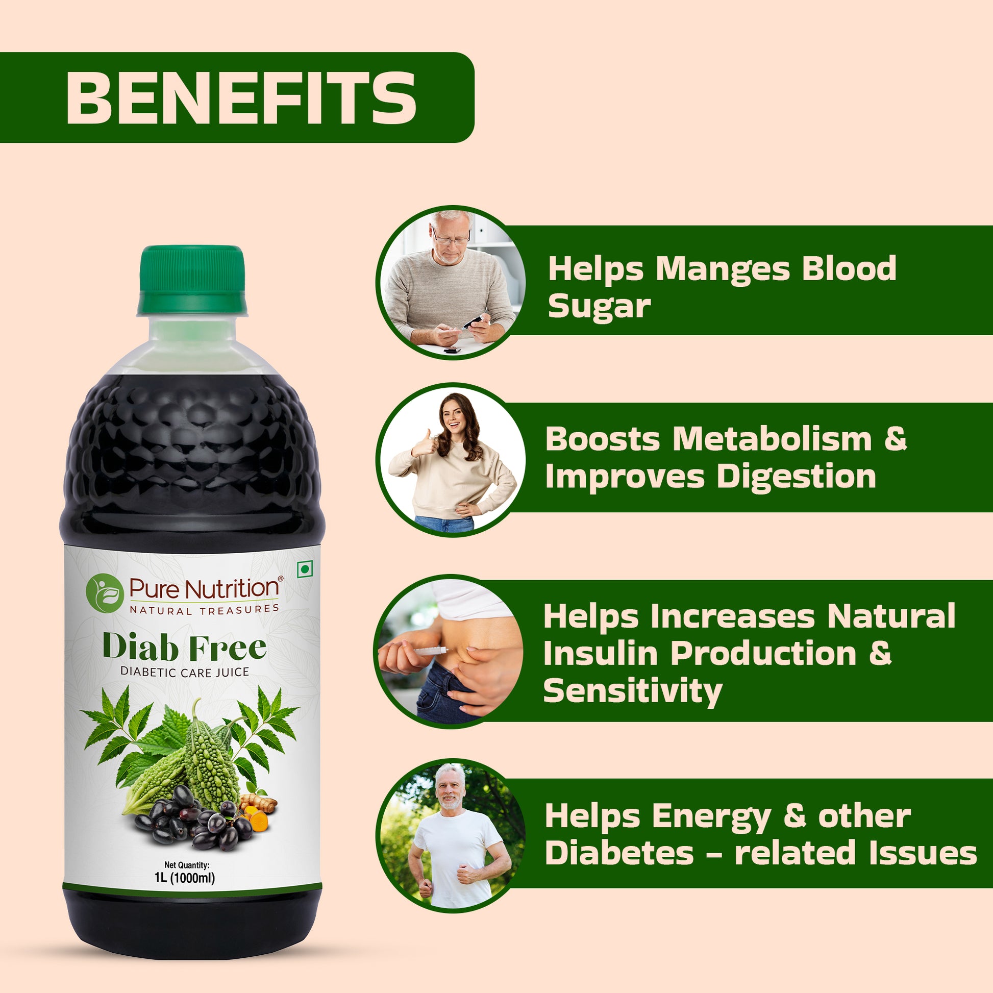Pure Nutrition Diab Free Diabetic Care Juice
