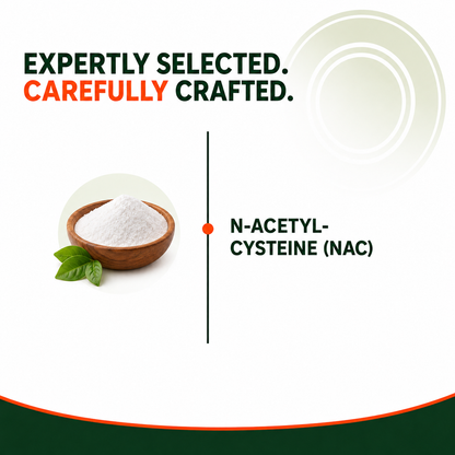 NAC 600mg | N-Acetyl Cysteine Capsules | Antioxidant Support Formula | 60 Veg Tablets
