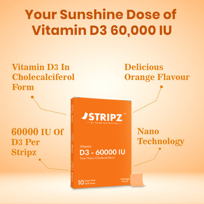 Stripz by Pure Nutrition Vitamin D3 60000 IU 