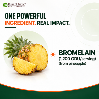 Pineapple Bromelain 500 mg | 60 Veg Capsules