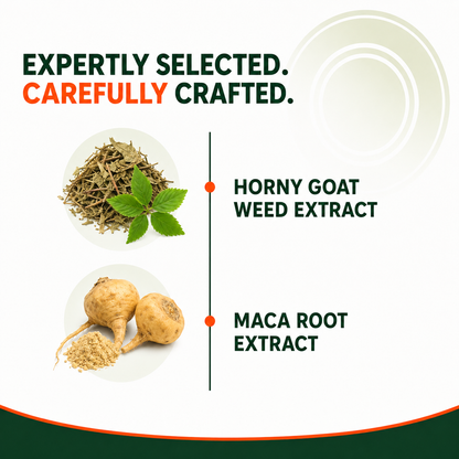 Horny Goat Weed with Maca Root  Herbal Vitality & Wellness Supplement| 60 Capsules | 1000mg