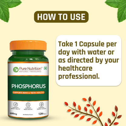 Phosphorus 600 mg Veg Capsules