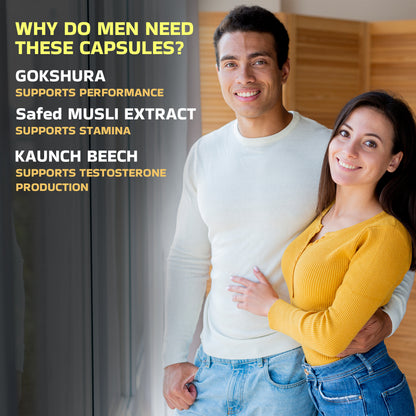 Shilajit Gold with Gokhru, Ashwagandha, Safed Musali, and Shatavari -Capsules | Supports Vitality and Wellness