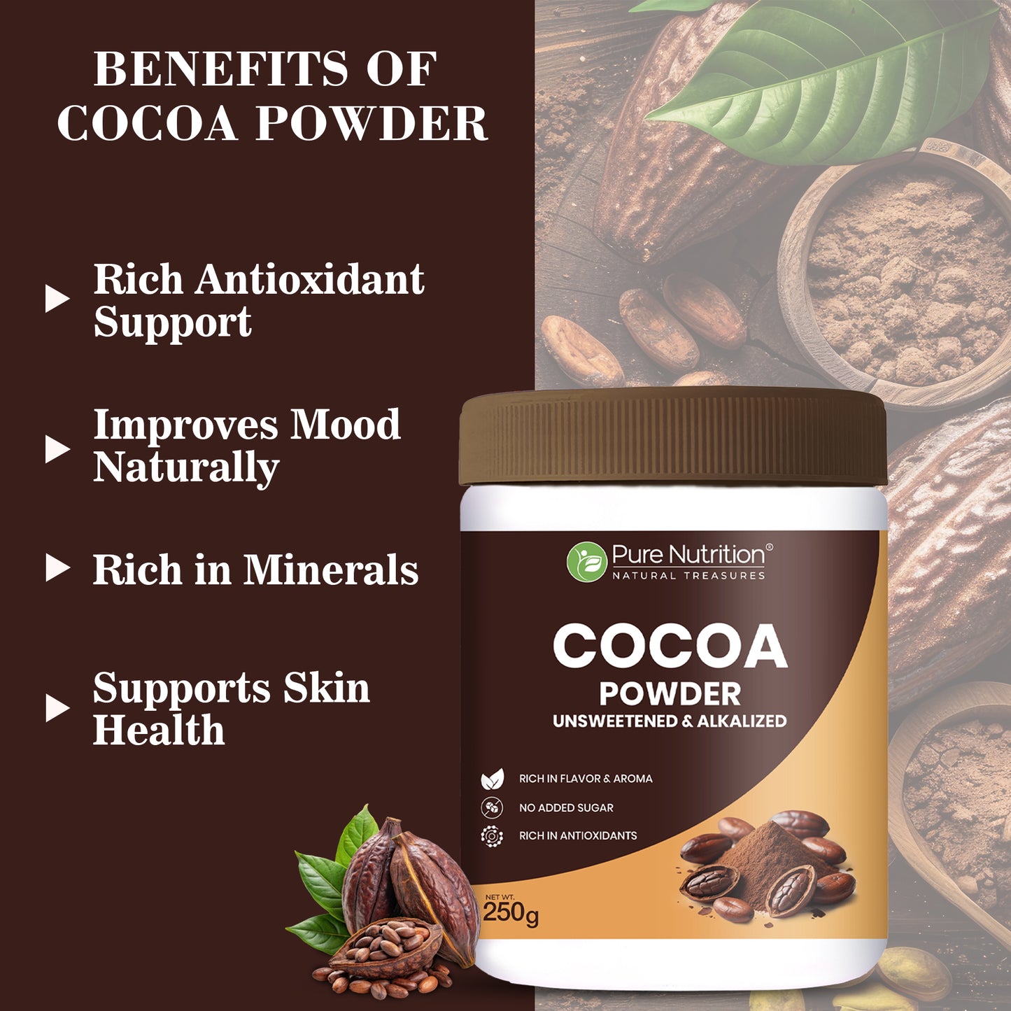 Pure Nutrition Cocoa Powder 