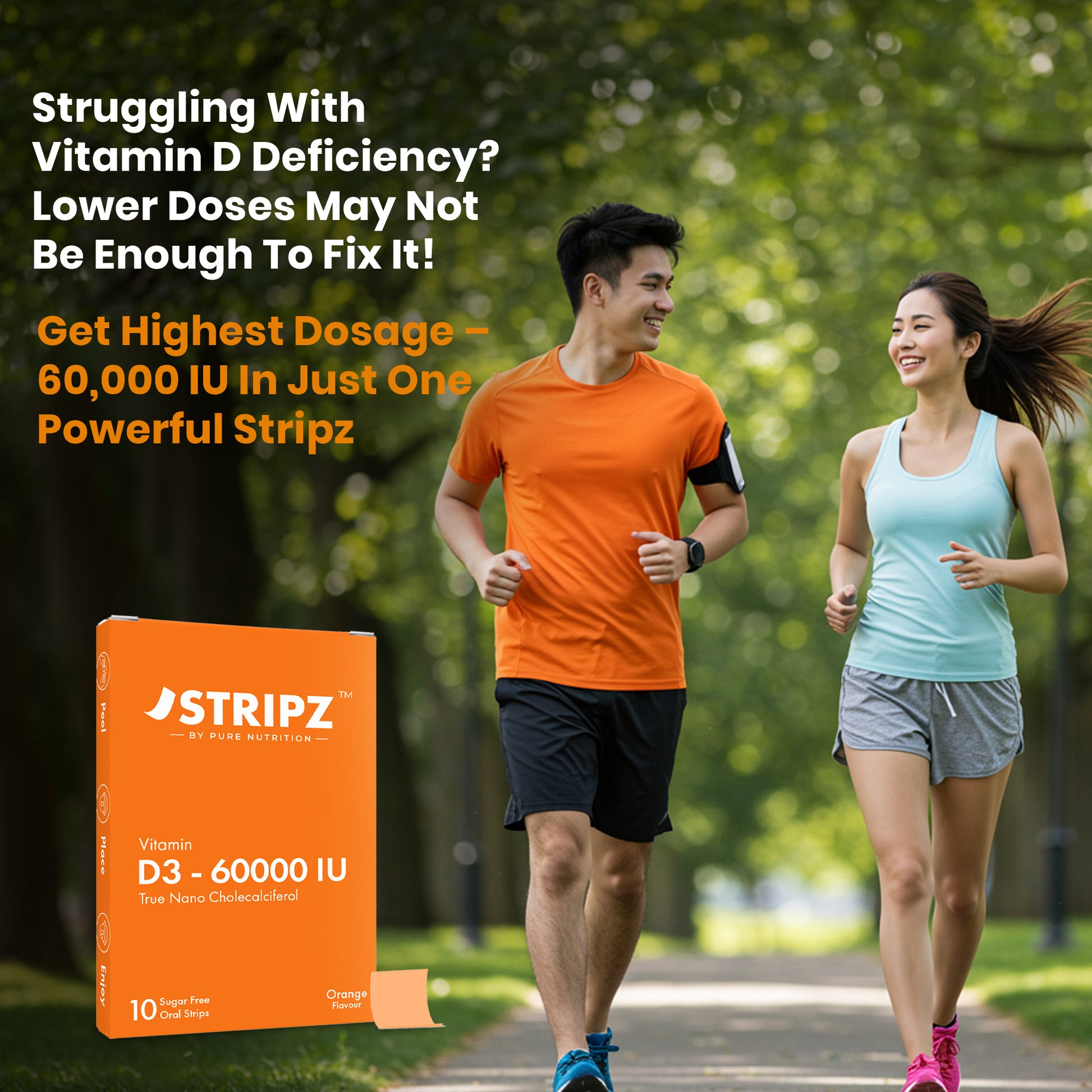 Stripz by Pure Nutrition Vitamin D3 60000 IU 