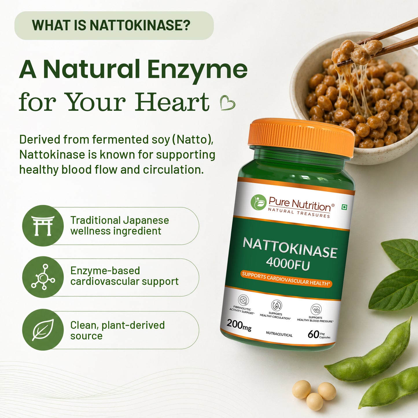 Pure Nutrition Nattokinase 4000FU 