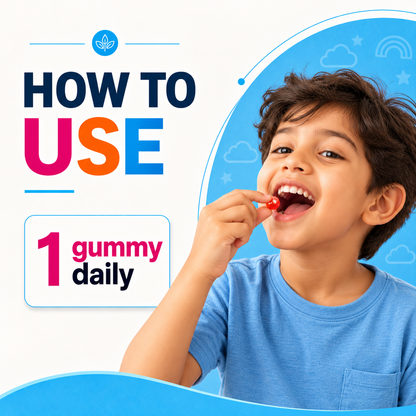 Kids’ Brain Booster Gummies with DHA, Brahmi, Shankhpushpi & Yashtimadhu | Apple Flavour | 30 Gummies
