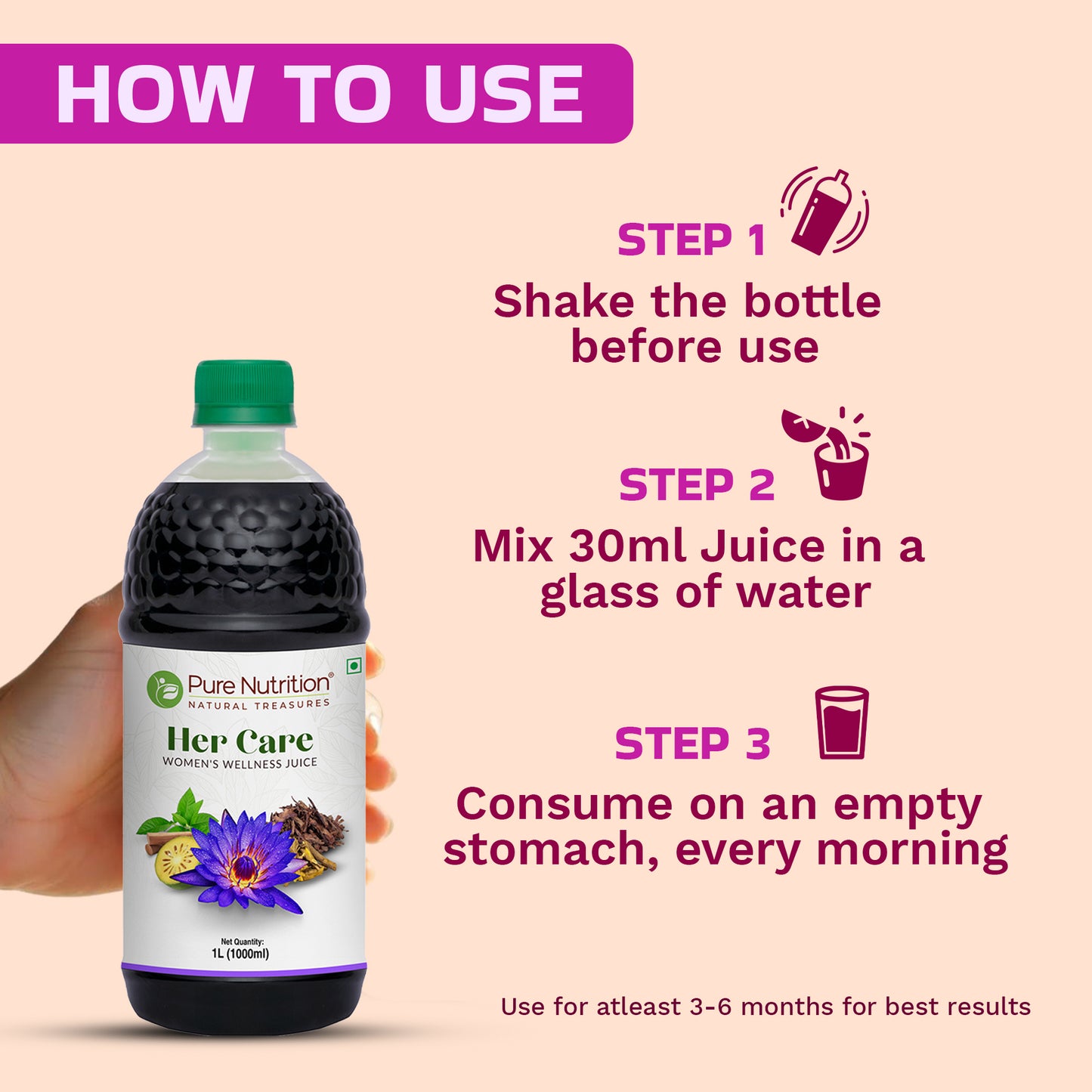 Pure Nutrition Her Care Women's Wellness Juice