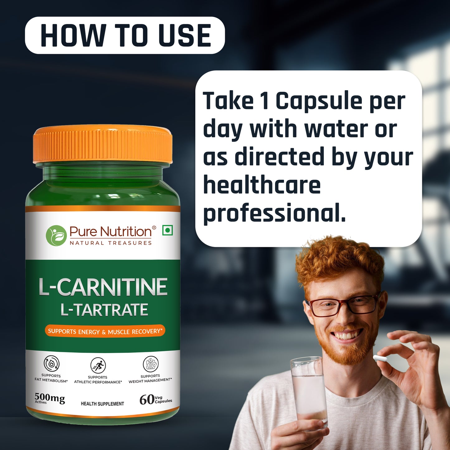 Pure Nutrition L-Carnitine L-Tartrate 