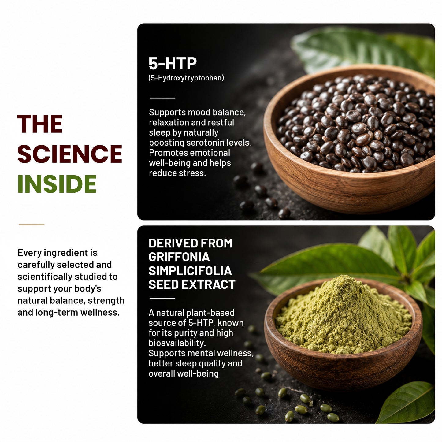 5-HTP 200 mg from Griffonia simplicifolia Extract | Neurotransmitter Support | 120 Tablets