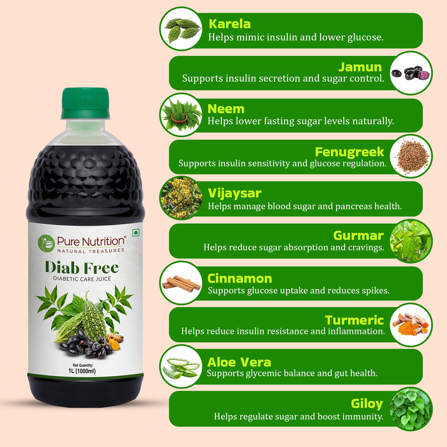 Diab Free Juice | Herbal Wellness Juice