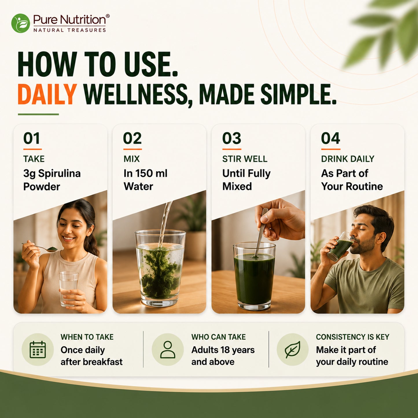 Organic Spirulina Powder | Single Ingredient Superfood | 100g
