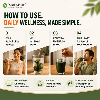Organic Spirulina Powder | Single Ingredient Superfood | 100g