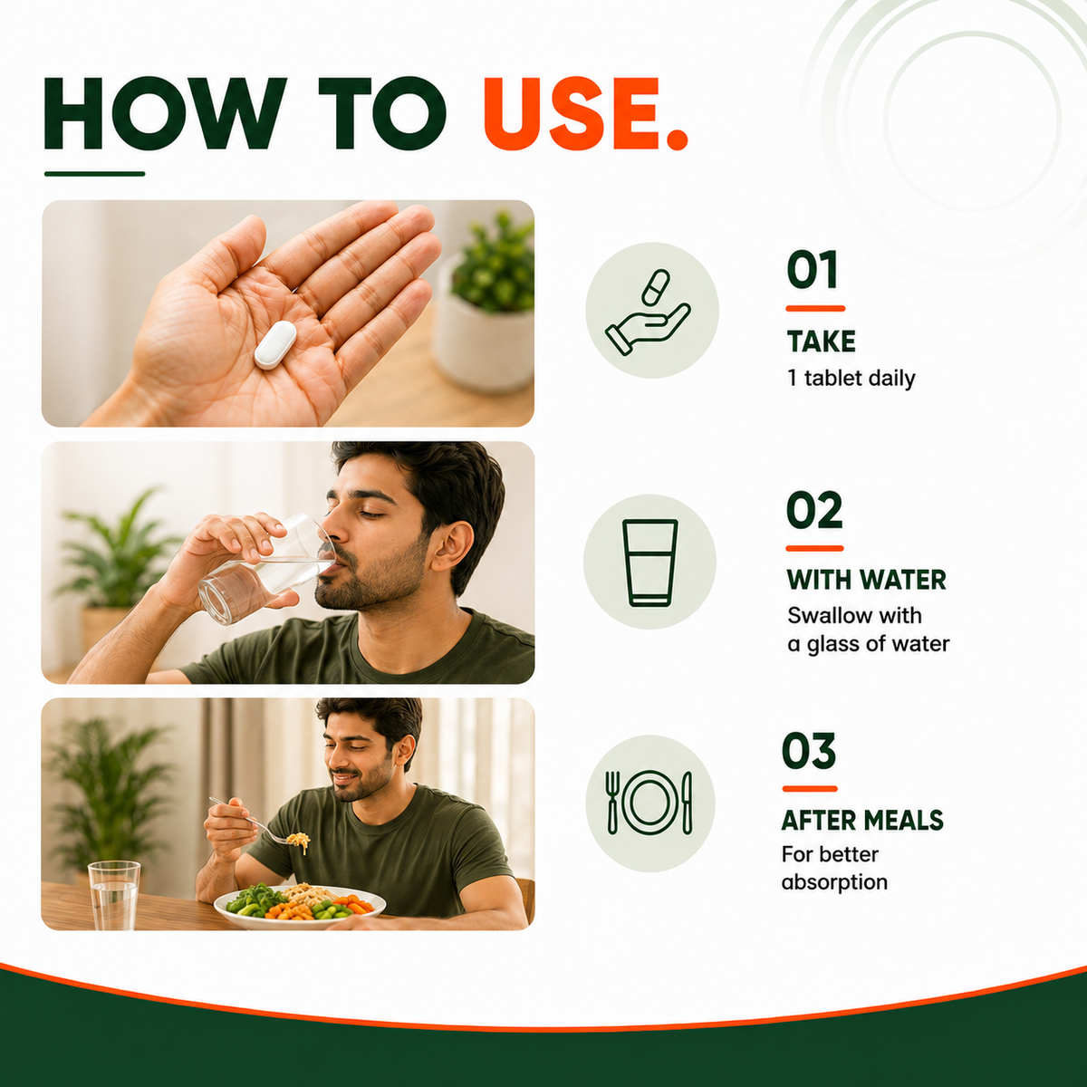 Multivitamin for Men - 60 Vegetarian Tablets | Daily Wellness with 32+ Vitamins, Minerals, and Herbal Extracts