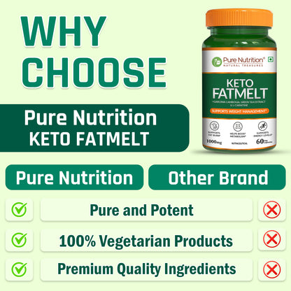 Pure Nutrition Keto Fatmelt | Garcinia Cambogia, Green Tea & L-Carnitine
