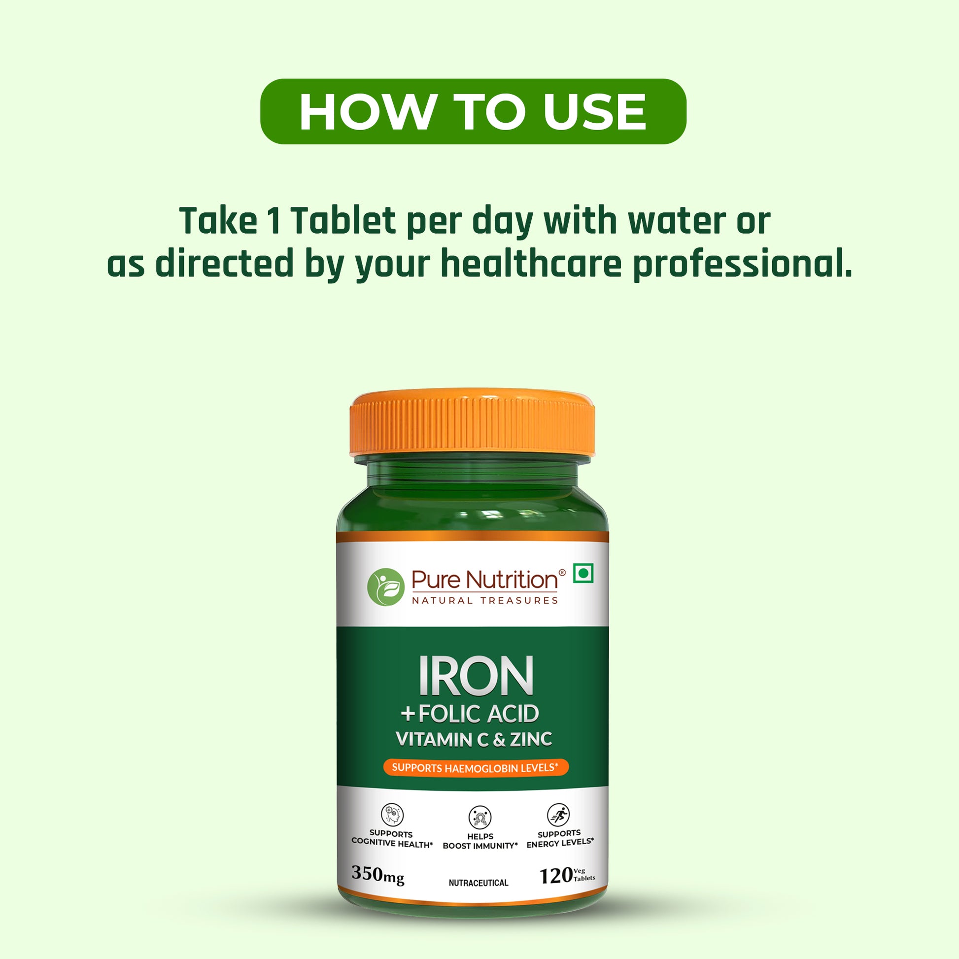 Pure Nutrition Iron + Folic Acid